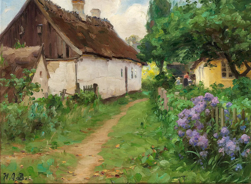 Sommerdag ved en gård. - H. A. Brendekilde

Source:
Journée d'été près d'une ferme. - H. A. Brendekilde