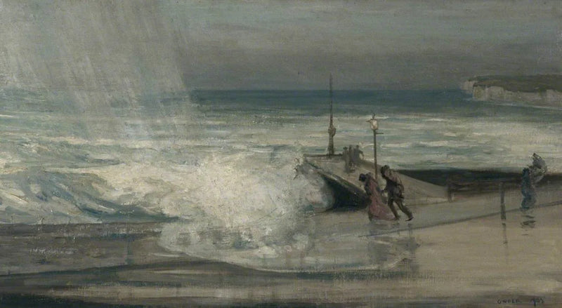 Stormfull dag i Brighton, East Sussex - Charles Conder