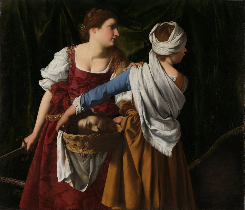 Judith og hennes tjenerinne med Holofernes' hode - Orazio Gentileschi