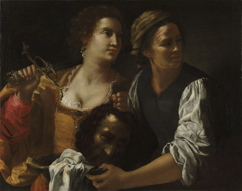 Judith og hennes tjenestepike med Holofernes' hode - Artemisia Gentileschi