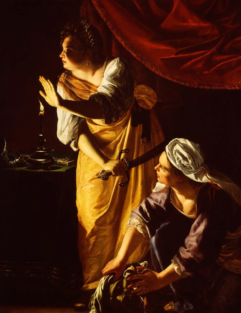 Judith og hennes tjenestepike med Holofernes' hode - Artemisia Gentileschi