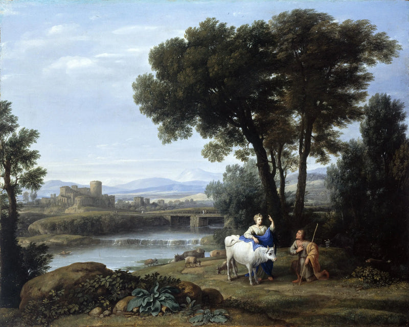 Junon overlater Io til omsorgen til Argus - Claude Lorrain