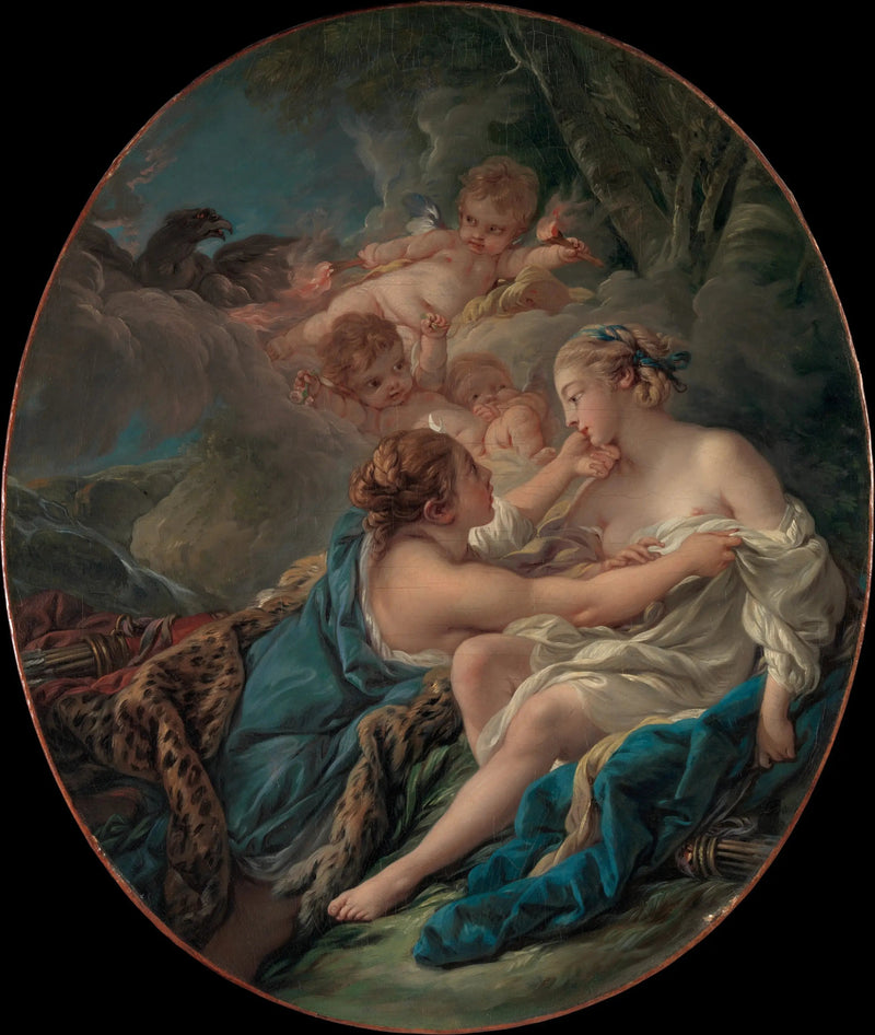 Jupiter, under trekkene til Diana og Callisto - François Boucher