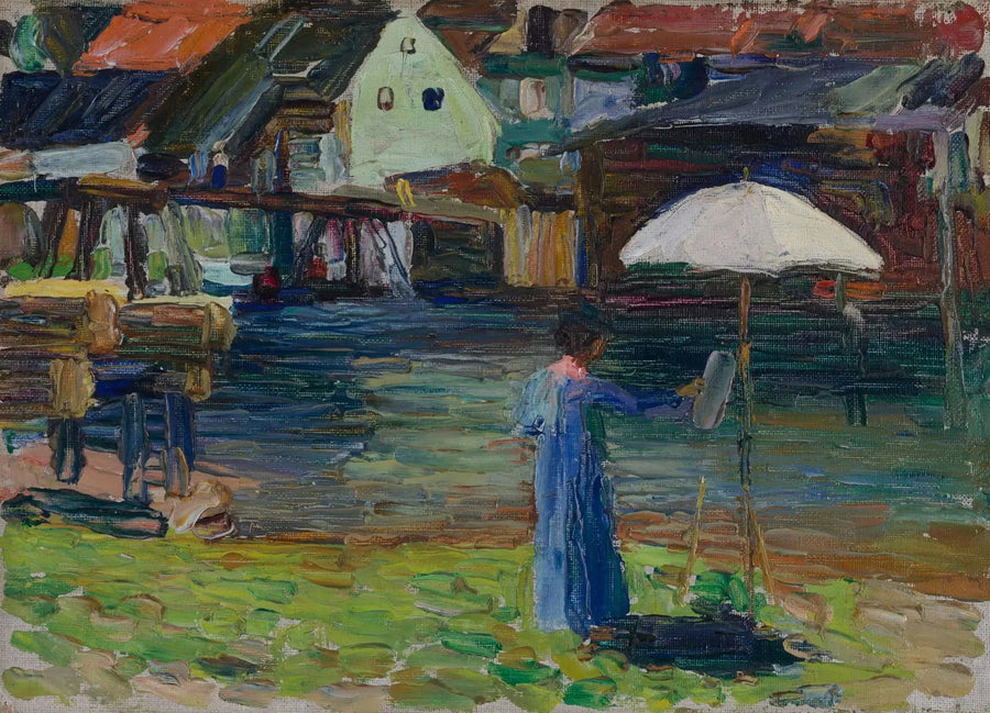 Kallmünz - Gabriele Münter maleri I - Vassily Kandinsky