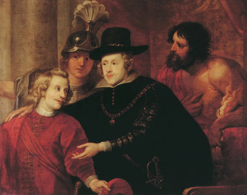 Kardinal Infant Ferdinand tar farvel med sin bror kong Filip IV - Peter Paul Rubens