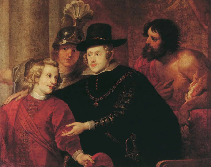 Kardinal Infant Ferdinand tar farvel med sin bror kong Filip IV - Peter Paul Rubens