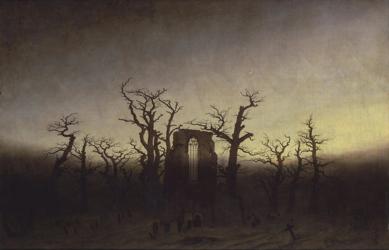 Klosteret i en eikeskog - Caspar David Friedrich