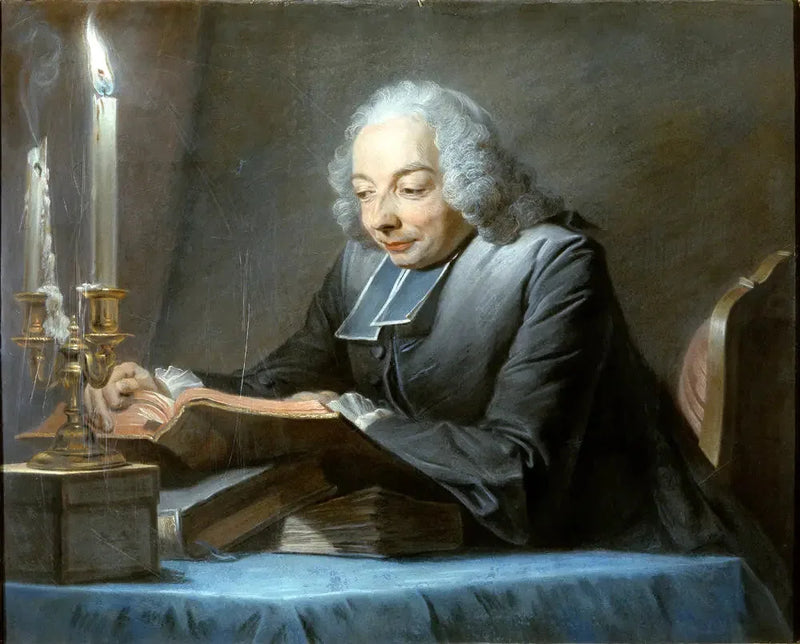 Abbé Jean-Jacques Huber lesende (1699 –1747) - Maurice-Quentin de La Tour