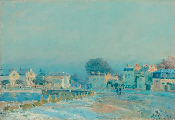 Vannposten i Marly-Le-Roi, hvit gelé - Alfred Sisley