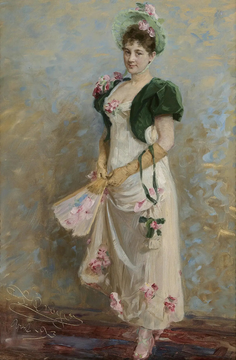 Skuespilleren fra Det kongelige danske teater Emma Thomsen i kostyme - Peder Severin Krøyer