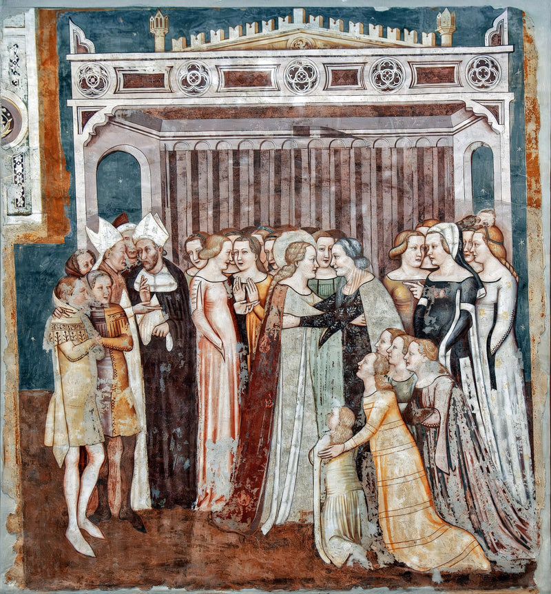 Farvel til Ursule til sin mor (Historier om Saint Ursule) - Tomaso da Modena