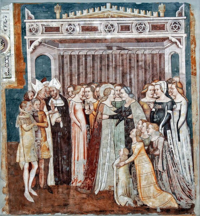 Farvel til Ursule til sin mor (Historier om Saint Ursule) - Tomaso da Modena