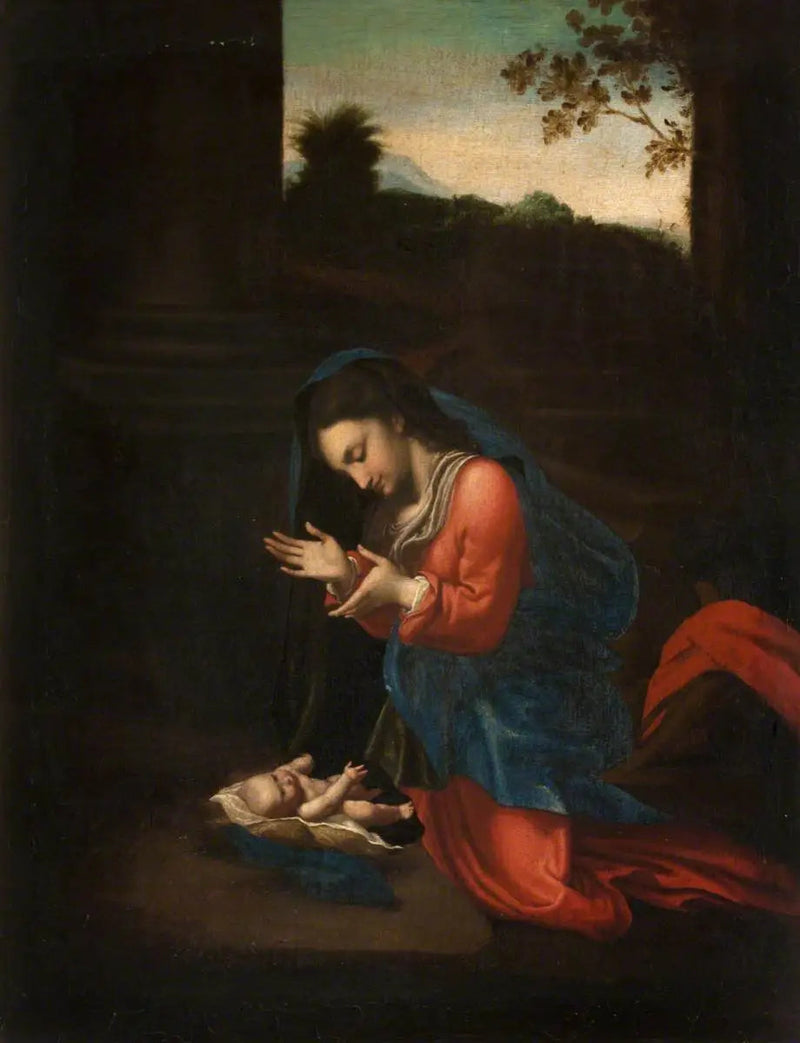 Jomfru Marias tilbedelse - Antonio da Correggio