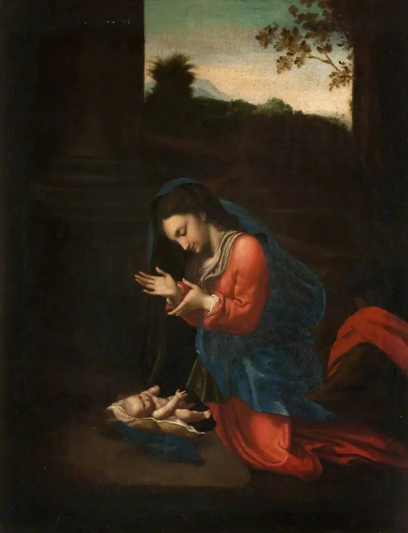 Jomfru Marias tilbedelse - Antonio da Correggio
