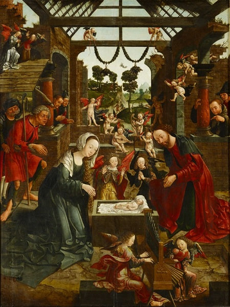 Adorasjonen av hyrdene - Jacob Cornelisz van Oostsanen