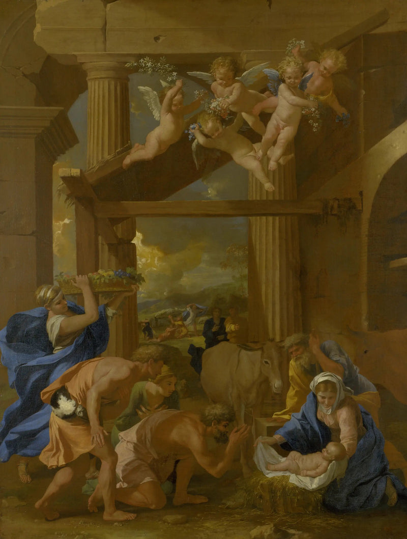 Adorasjonen av hyrdene - Nicolas Poussin
