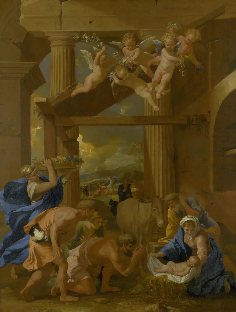 Adorasjonen av hyrdene - Nicolas Poussin
