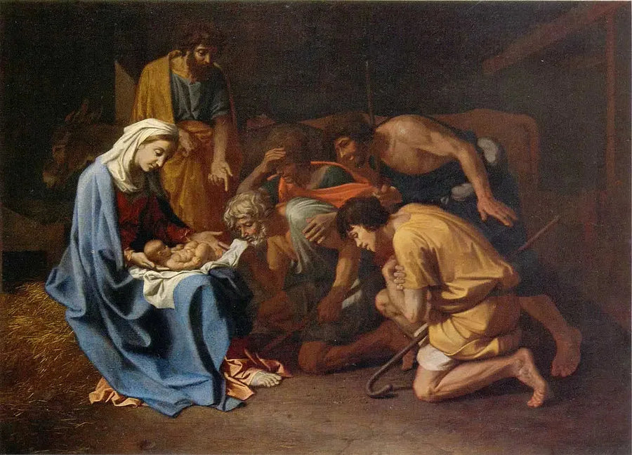 Adorasjonen av hyrdene - Nicolas Poussin