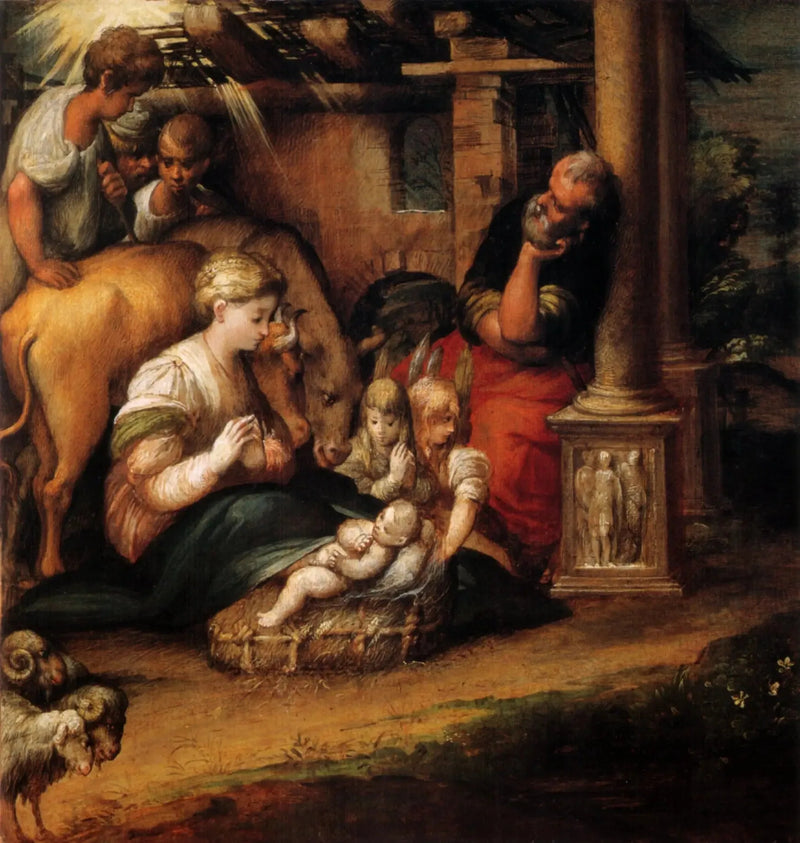 Adorasjonen av hyrdene - Parmigianino