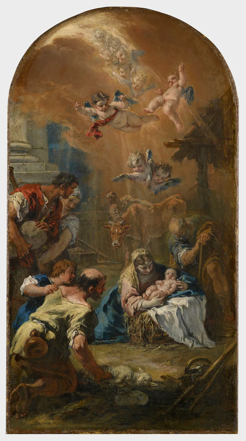 Adorasjonen av hyrdene - Sebastiano Ricci