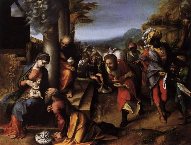De vise menns tilbedelse - Antonio da Correggio