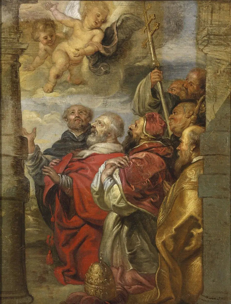 Tilbedelse av det hellige sakrament av den kirkelige hierarkiet - Peter Paul Rubens