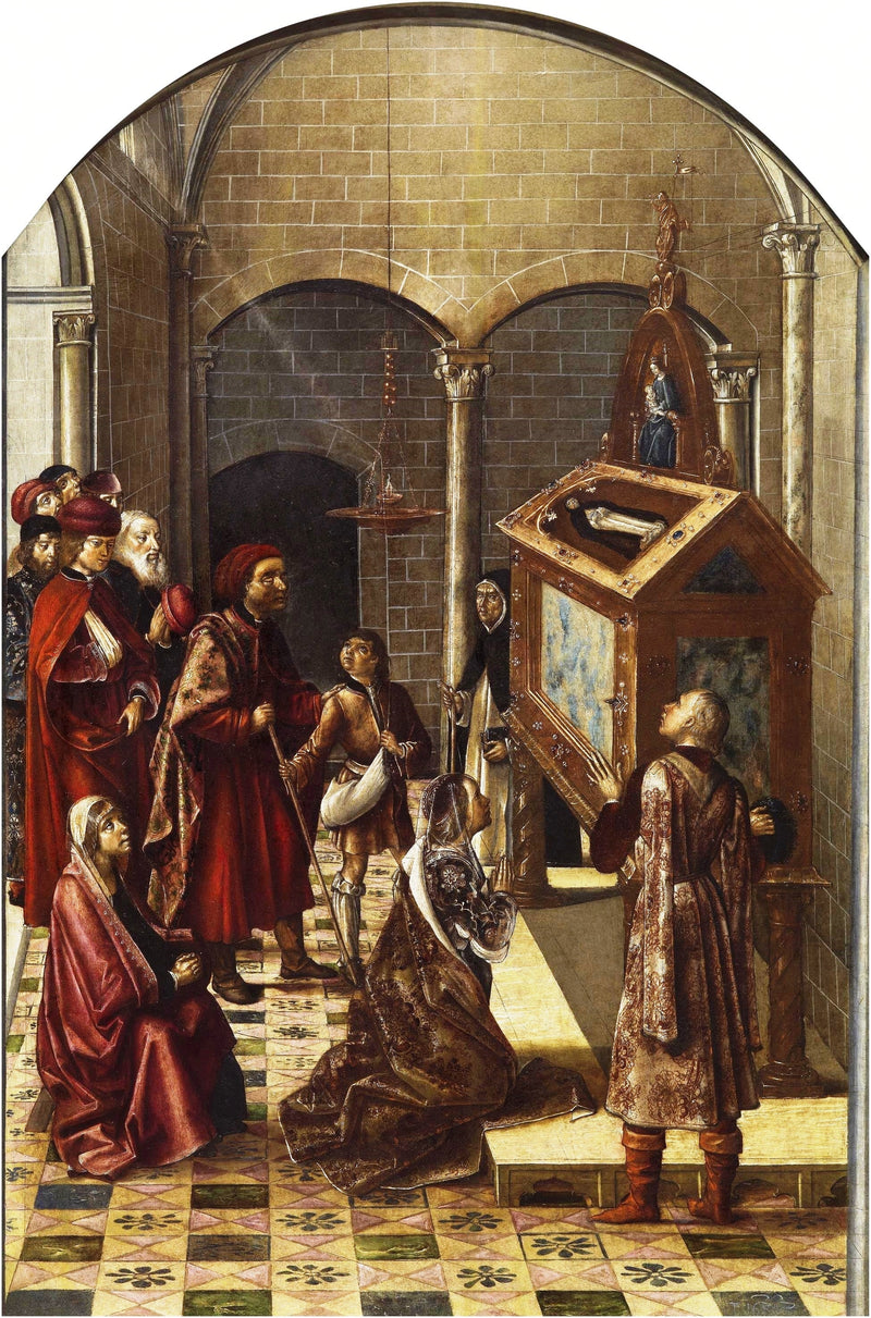 Adorasjon av Gravstedet til Saint Pierre Martyr - Pedro Berruguete