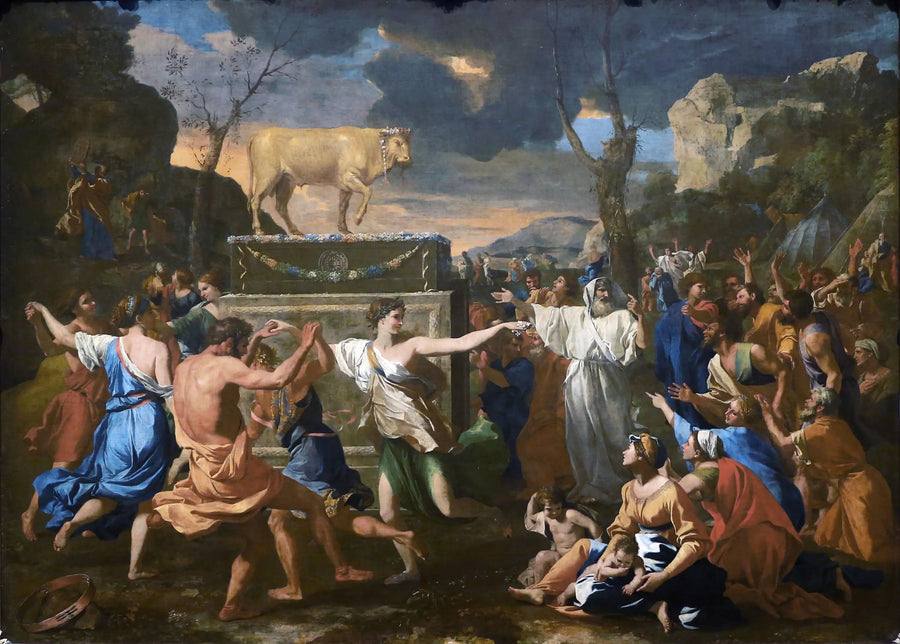 Adorasjon av det gyldne kalv - Nicolas Poussin