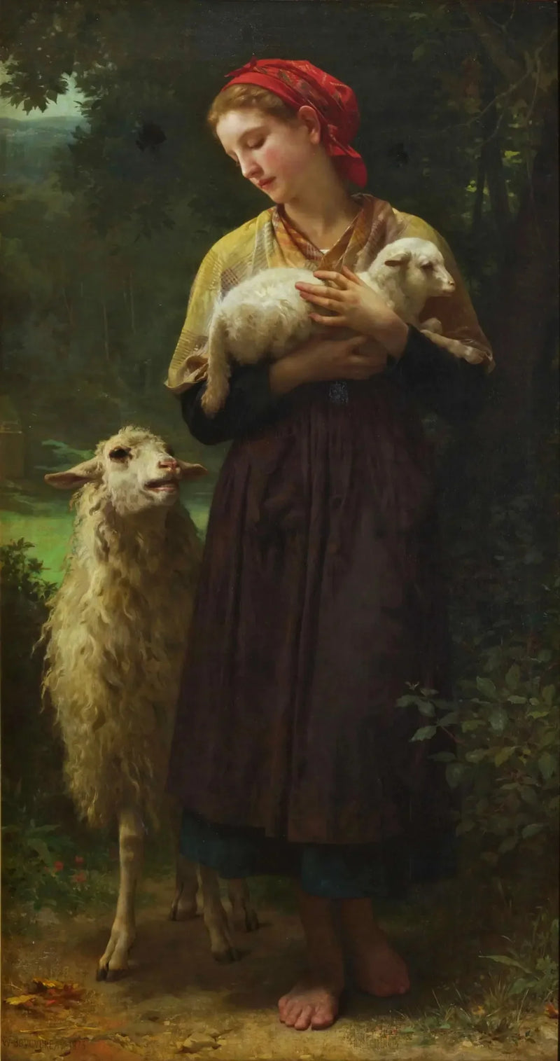 Det nyfødte lammet - Bouguereau