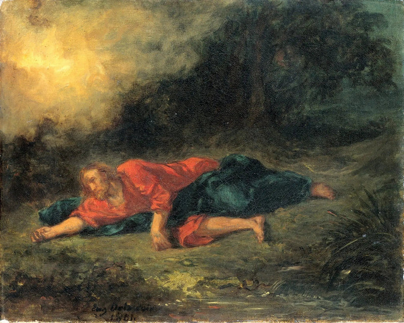 Agonien i hagen - Eugène Delacroix