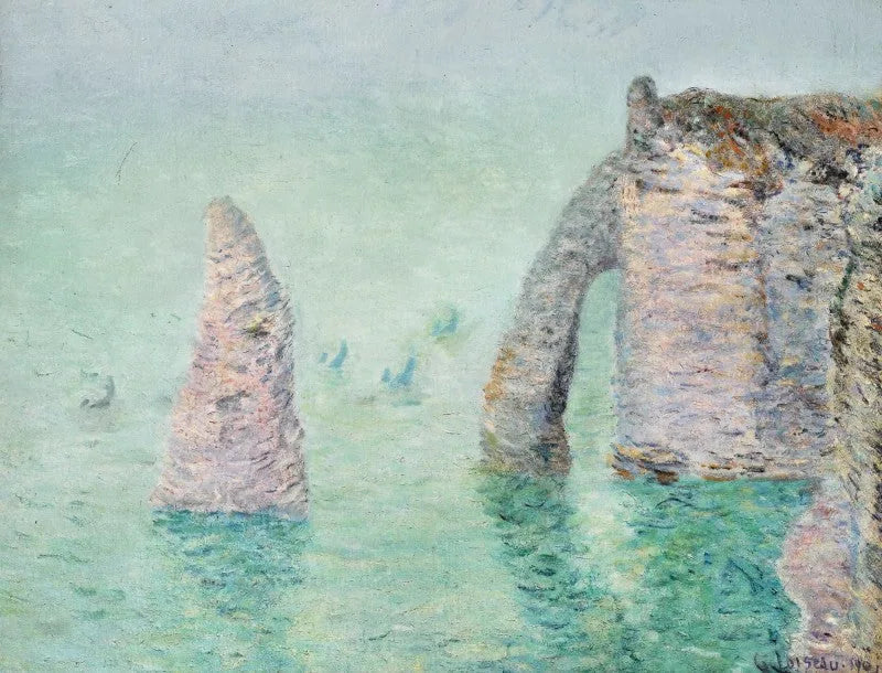 Nålen og den nedre porten (Étretat) - Gustave Loiseau