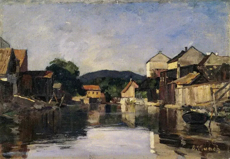 Akerselva ved Slåmotgangen - Edvard Munch