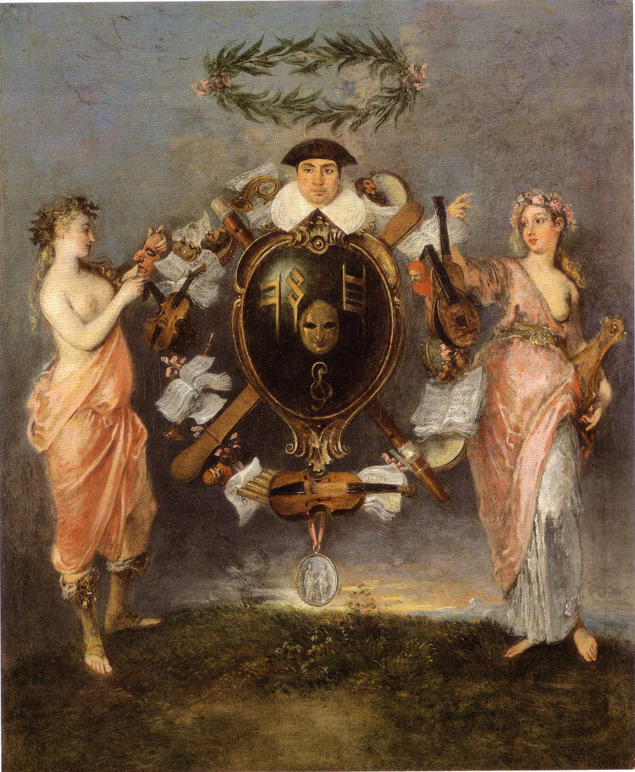 Alliansen mellom musikk og komedie - Antoine Watteau
