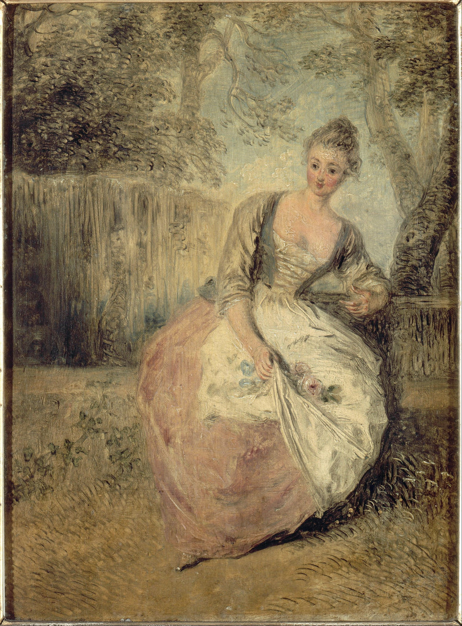 Den bekymrede elskerinnen - Antoine Watteau