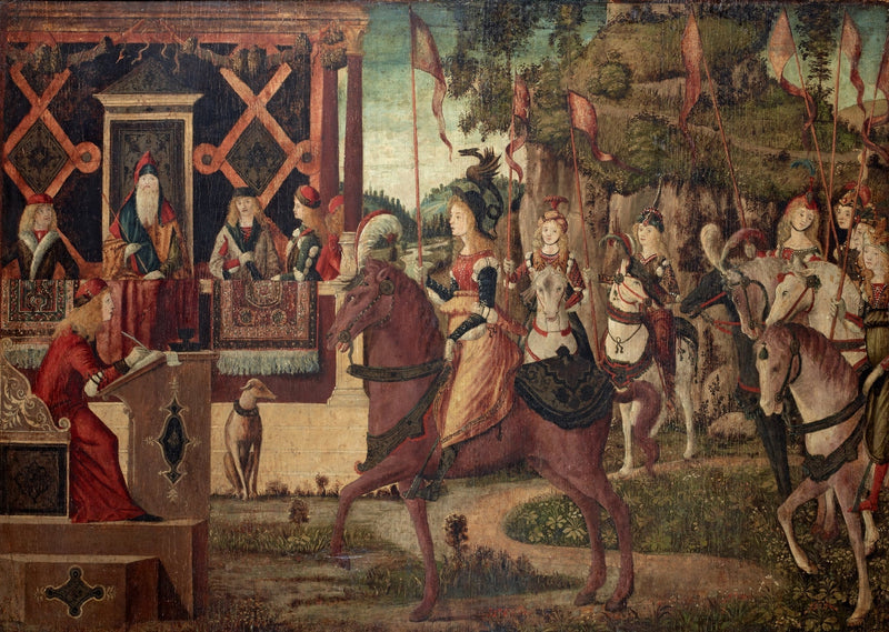 Ambassaden som Hippolyte, amazonens dronning, sender til Theseus, Athenes konge - Vittore Carpaccio