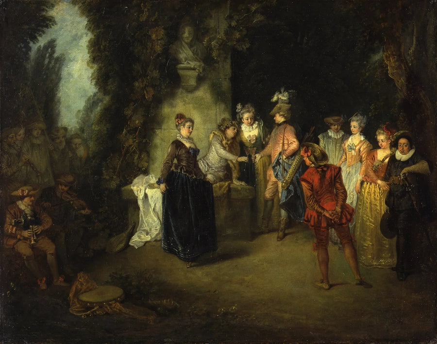 Kjærlighet ved Comédie française - Antoine Watteau