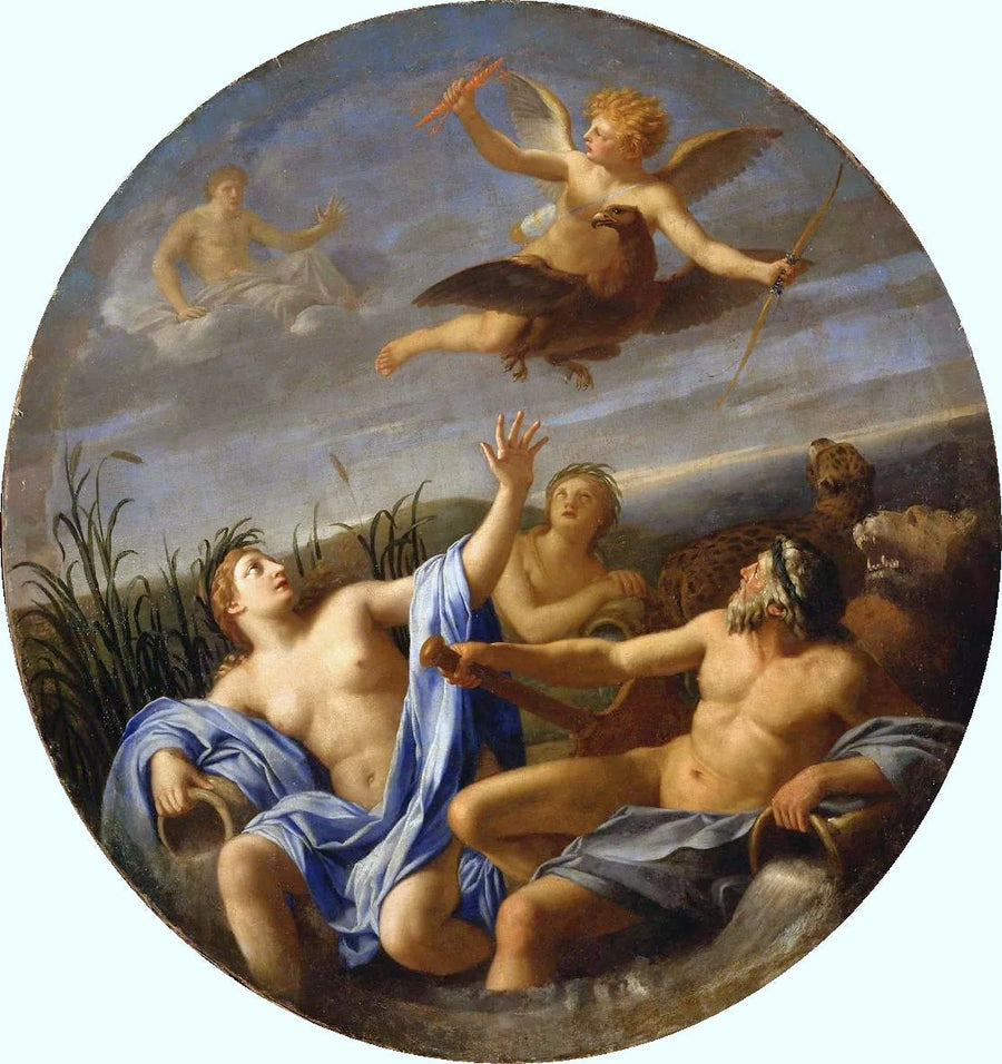 Kjærligheten stjeler lynet fra Jupiter - Eustache Le Sueur