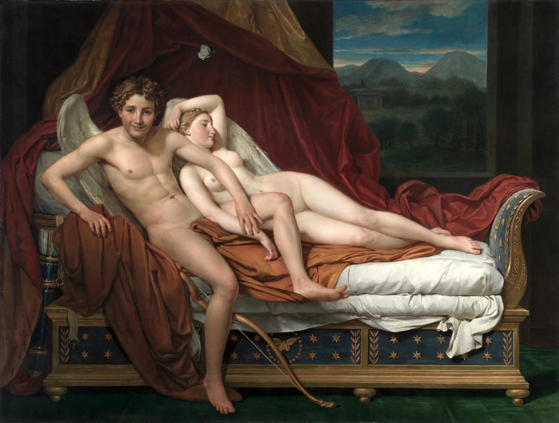 Kjærlighet og Psyche - Jacques-Louis David