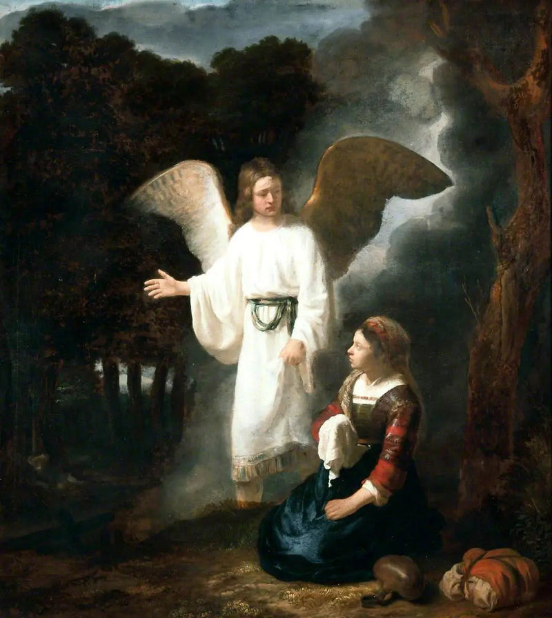 Engelen som viser seg for Hagar - Rembrandt