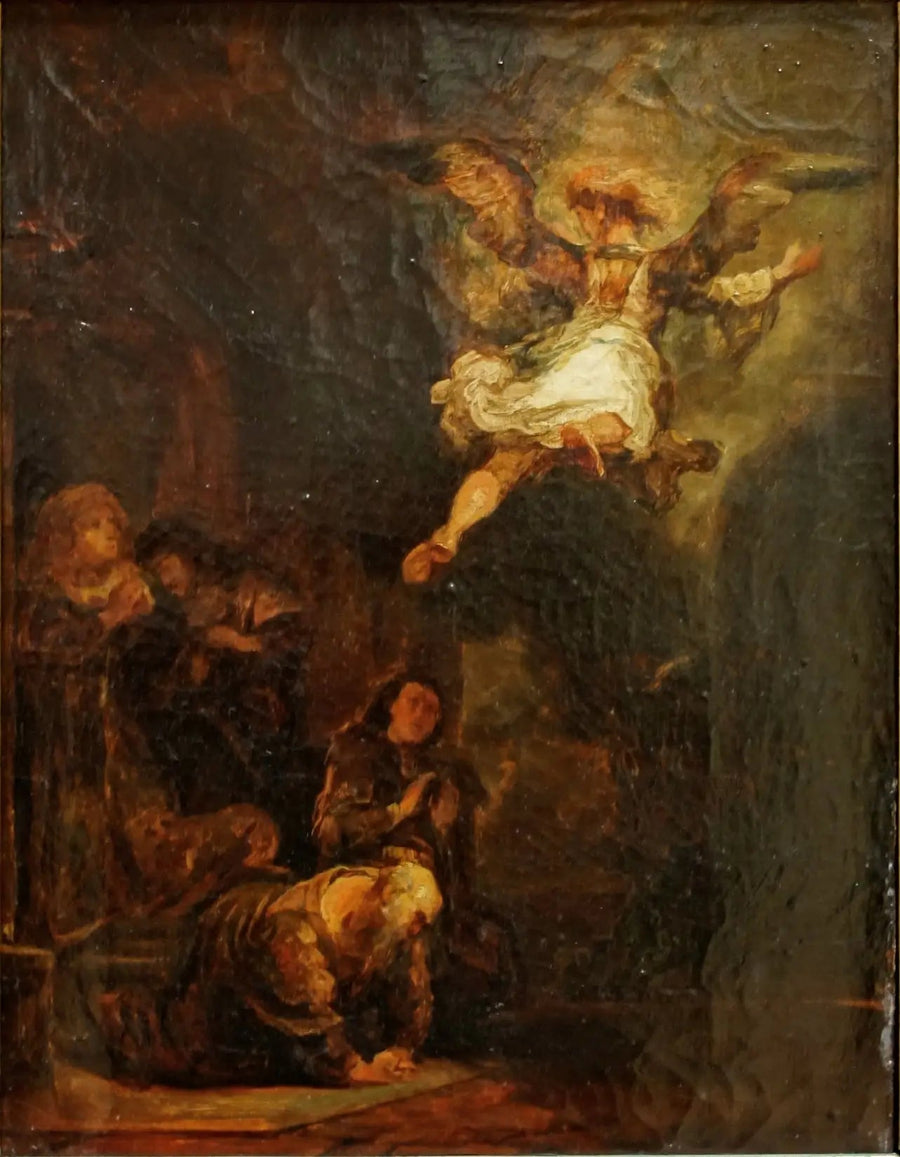 Engelen Raphael forlater Tobit - Eugène Delacroix