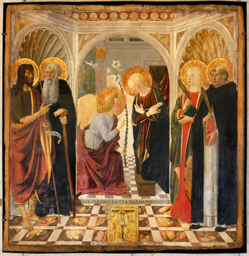 Annonseringen mellom fire helgener - Cosimo Rosselli