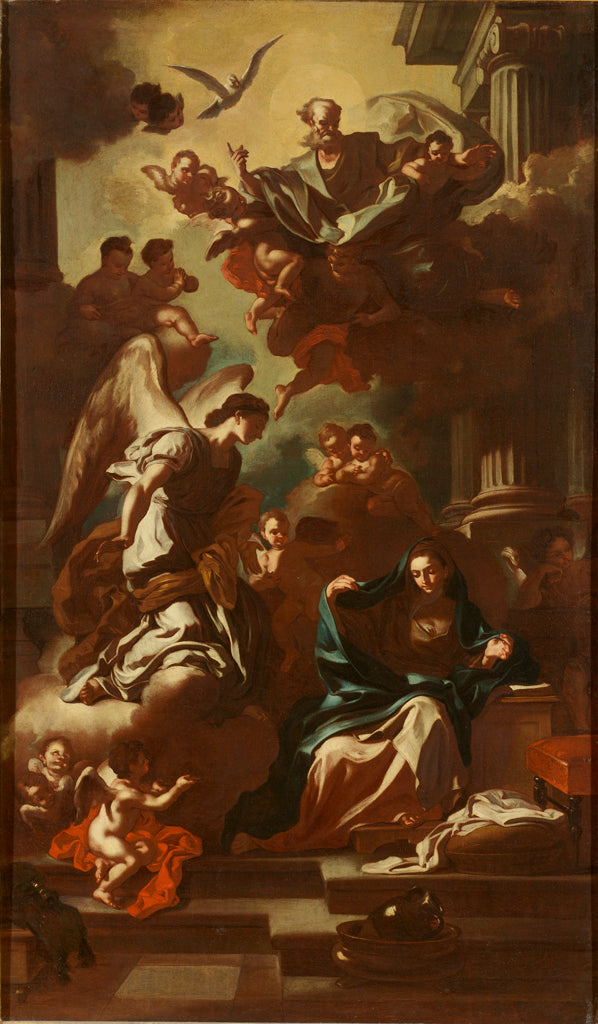 L'Annonciation, modèle pour le retable de l'église de San Rocco - Francesco Solimena image 1 reproduction de peinture à l’huile