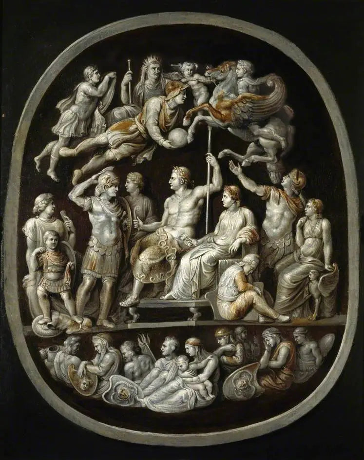 « Apoteose av Germanicus »: kopi etter en antikk kamé (« Gemma Tiberiana ») - Peter Paul Rubens