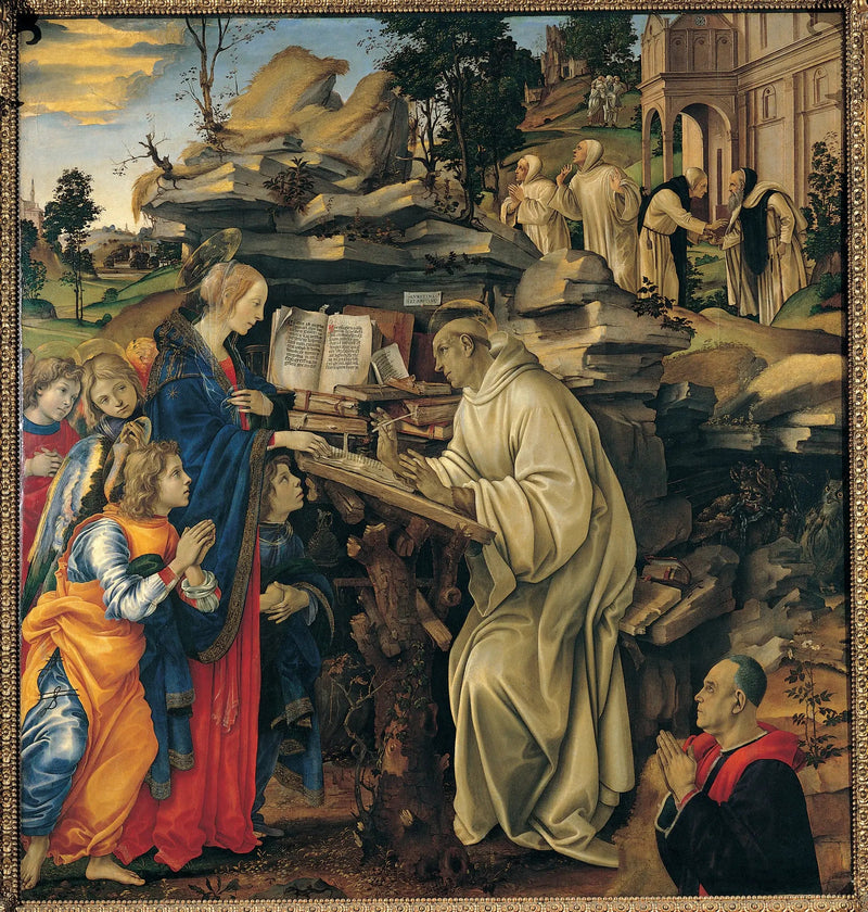 Åpenbaringen av Jomfruen ved Saint Bernard - Filippino Lippi