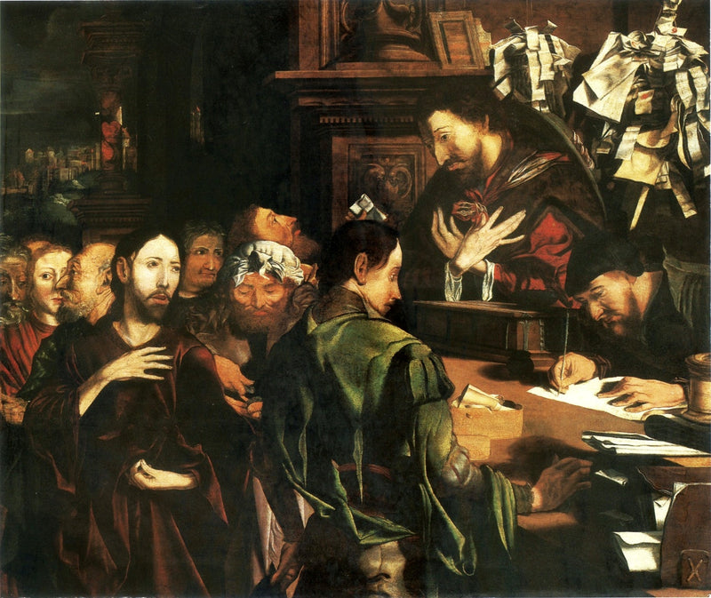 Samtalene til Saint Matthieu. - Marinus van Reymerswale