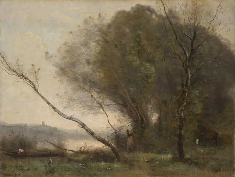 Den bøyde treet - Jean-Baptiste Camille Corot