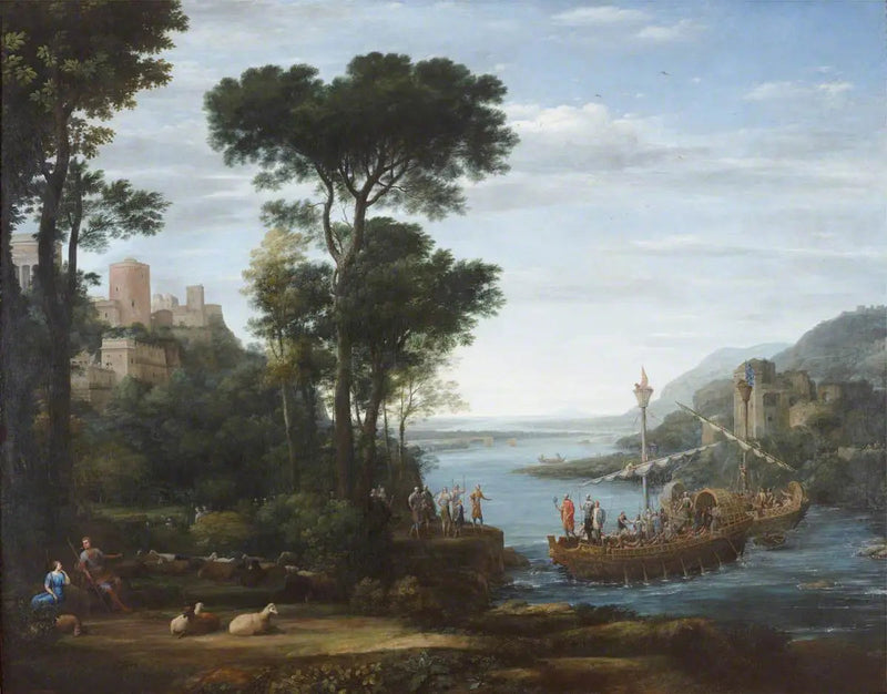 Ankomsten av Eneas til Pallanteum - Claude Lorrain