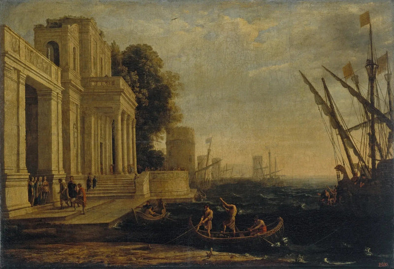 Ulysses ankomst til kong Lycomedes' hoff - Claude Lorrain