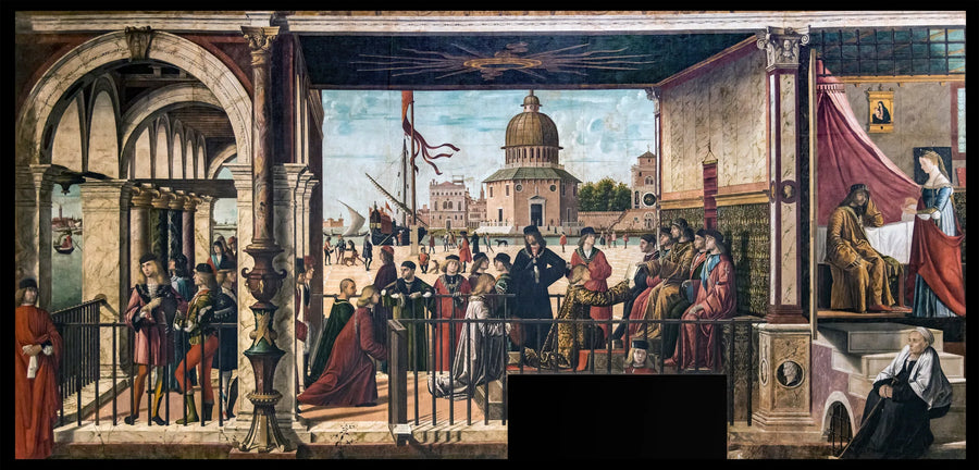 Ankomsten av de engelske ambassadørene ved bretonenes konges hoff - Vittore Carpaccio