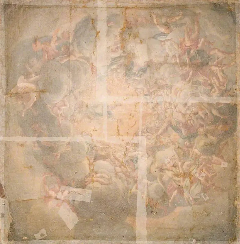 Assumpsjonen av Jomfruen (kopi av fresken i kuppelen på katedralen i Parma) - Antonio da Correggio